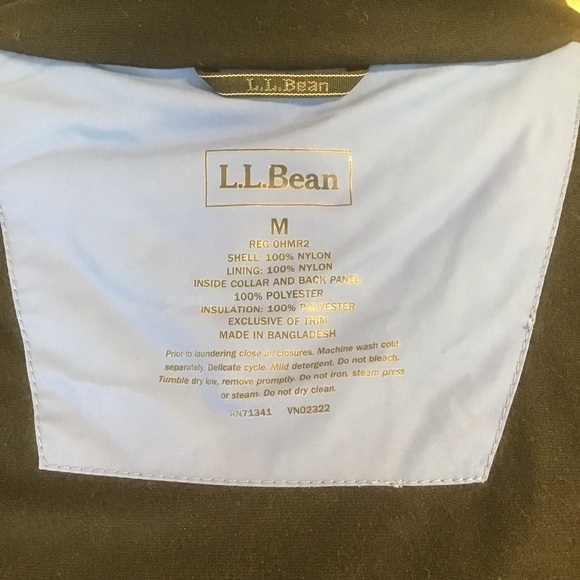 L.L. BEAN Woman’s Blue/Black Cinched Waist Ski Winter Primaloft Jacket Coat M - Picture 8 of 8